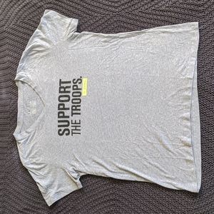 Under Armour Gray Support The Troop V-Neck (Size M)